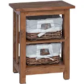 vidaXL Table d'appoint Marron Bois massif d'acajou