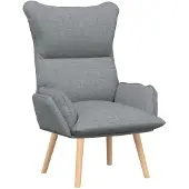 vidaXL Fauteuil relaxant Gris clair 69 x 74 x 93 cm tissu