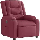 vidaXL Fauteuil relax rouge vin Tissu