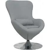 vidaXL Fauteuil œuf Gris clair 63 x 73 x 90 cm tissu