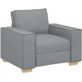 vidaXL Fauteuil canapé gris clair 100x78x84 cm tissu