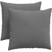 vidaXL Coussins de canapé 2 pcs Gris foncé 45 x 45 cm tissu