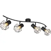 Globo Plafonnier Globo 54017-4 Priska 4xE27 40 W noir