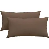 vidaXL Coussins de canapé 2 pcs Marron 80 x 40 cm tissu