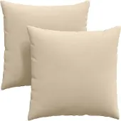 vidaXL Coussins de canapé 2 pcs Crème 80 x 80 cm tissu