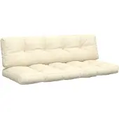 vidaXL Coussins de palette lot de 2 crème tissu