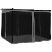 vidaXL Pavillon avec parois en filet Anthracite 3x3 m acier