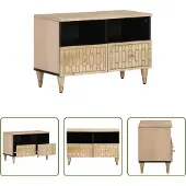 The Living Store Meuble TV 70x33x46 cm Bois massif Mango