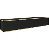Selsey Mucalma - Élément TV suspendu, Noir / Or, 175 cm
