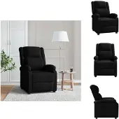 vidaXL Fauteuil Relax Noir Tissu - Fauteuil