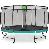Exit Lotus Premium Trampoline ø427cm – Sur pieds – Rond – Trampoline de Jardin – Vert