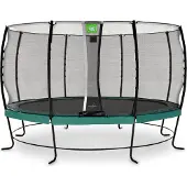 Exit Lotus Classic Trampoline ø427cm – Sur pieds – Rond – Trampoline de Jardin – Vert