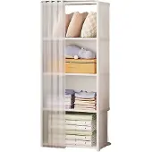 ITImport Armoire modulaire pliable Cintre Armoire métallique 125x28x40 cm