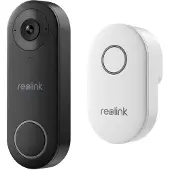 Reolink Sonnette vidéo D340W - 5 MP avec carillon. Wi-Fi 2,4/5 GHz. Détection de personnes. Audio bidirectionnel. Compatible avec les enregistreurs vidéo réseau (NVR).