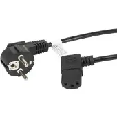 Lanberg CA-C13C-12CC-0018-BK Câble d'alimentation Noir 2 m C13 Coupleur CEE7/7 (2 m), Câble d'alimentation, Noir