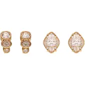 Faina Boucles d'oreilles or / transparent
