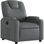 vidaXL Fauteuil relax gris similicuir