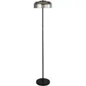 Searchlight Frisbee 1Lt Led Lampadaire, Noir Mat Avec Verre Fumé