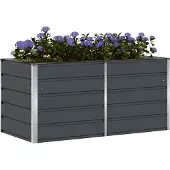 vidaXL Jardinière Anthracite 160 X 80 X 75 Cm Acier