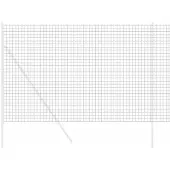 vidaXL Clôture Euro, 1,6 x 10 m, fer revêtu de PVC, gris