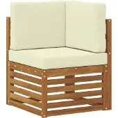 vidaXL Ensemble de salon de jardin , 5 pièces, en polyester, couleurs naturelles et crème