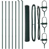 vidaXL Clôture hexagonale à fixer au sol, 10 x 1 mètre, acier revêtu de PVC