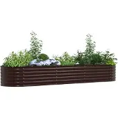 vidaXL Lit surélevé Marron 320 x 80 x 44 cm Acier