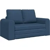 vidaXL Canapé-lit 60cm bleu tissu