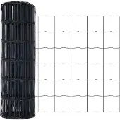vidaXL Clôture Euro, 0,6 x 10 m, fer revêtu de PVC, gris