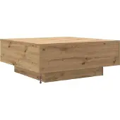 vidaXL Table basse avec éclairage Led Chêne Craft 80X80X31 Cm Lumarko !