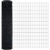 vidaXL Clôture Euro, 1,4 x 10 mètres, fer revêtu de PVC, gris