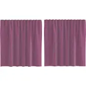 vidaXL Voile Rideaux avec passants 2 pcs. Violet 140x140 cm
