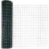 vidaXL Clôture Euro, 1 x 25 mètres, fer revêtu de PVC, couleur verte