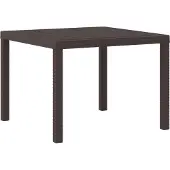 vidaXL Table de jardin marron 100 x 100 x 73 cm Poly-Rattan