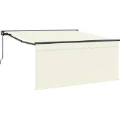 vidaXL , store enroulable crème, 300 x 250 cm, en polyester et aluminium