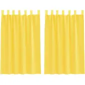 vidaXL Voile Rideaux avec poches pour tringles 2 pcs. Jaune