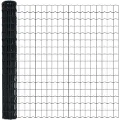 vidaXL Clôture Euro, 1,6 x 10 m, fer revêtu de PVC, gris