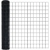 vidaXL Clôture Euro, 1 x 10 mètres, fer revêtu de PVC, gris