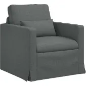 vidaXL Canapé Gris foncé 78 x 78 x 80 cm Mét¿¿