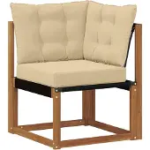 vidaXL Ensemble de canapés d'extérieur avec coussins 11 pièces Nature et Beige