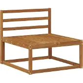 vidaXL Ensemble de salon de jardin 4 pièces en bois d'acacia massif, finition naturelle