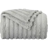 vidaXL Jeté Gris 200 x 150 cm Toison