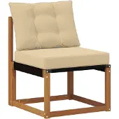 vidaXL Ensemble de canapés d'extérieur avec coussins 6 pièces Nature et Beige