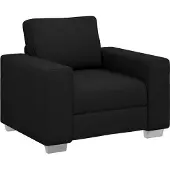vidaXL Fauteuil-canapé noir 100 cm en tissu
