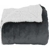vidaXL Jeté Gris Foncé 150 X 200 Cm Toison