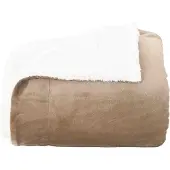 vidaXL Jeté Camel 130 x 150 cm Toison