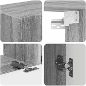 vidaXL Meuble TV , 8 pièces, gris Sonoma