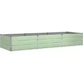 vidaXL Jardinière Vert Pastel 195 X 100 X 45 Cm Acier Galvanisé