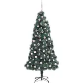 vidaXL Arbre de Noël artificiel pré-éclairé avec ensemble de boules