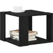 vidaXL Table basse noire imitation chêne 40 x 40 x 30 cm Bois composite